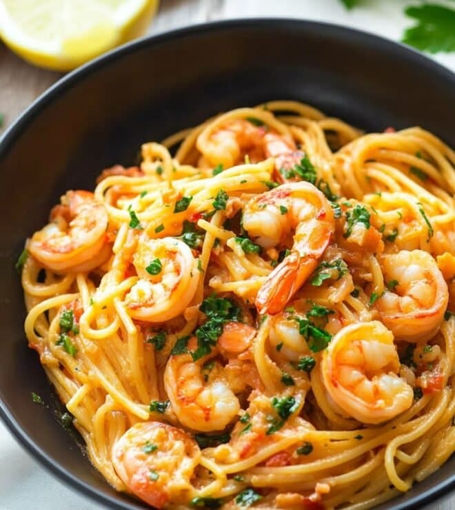 Spaghetti Gamberi e Olive