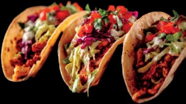 144. Drei Tacos (Hackfleisch) 144. Drei Tacos (Hackfleisch)